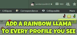 Rainbow Llama Badge Browser Script