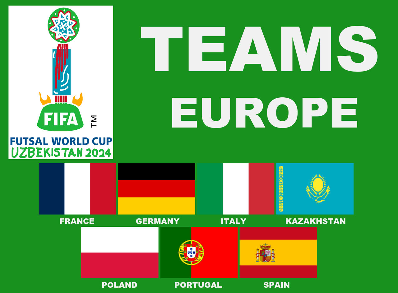 FIFA Futsal World Cup Uzbekistan 2025 Teams (UEFA) by PaintRubber38 on