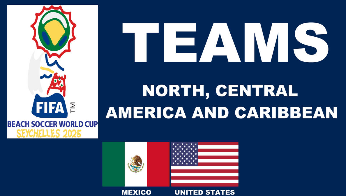 FIFA Beach So. WC Seychelles 2025 Teams (CONCACAF) by PaintRubber38 on