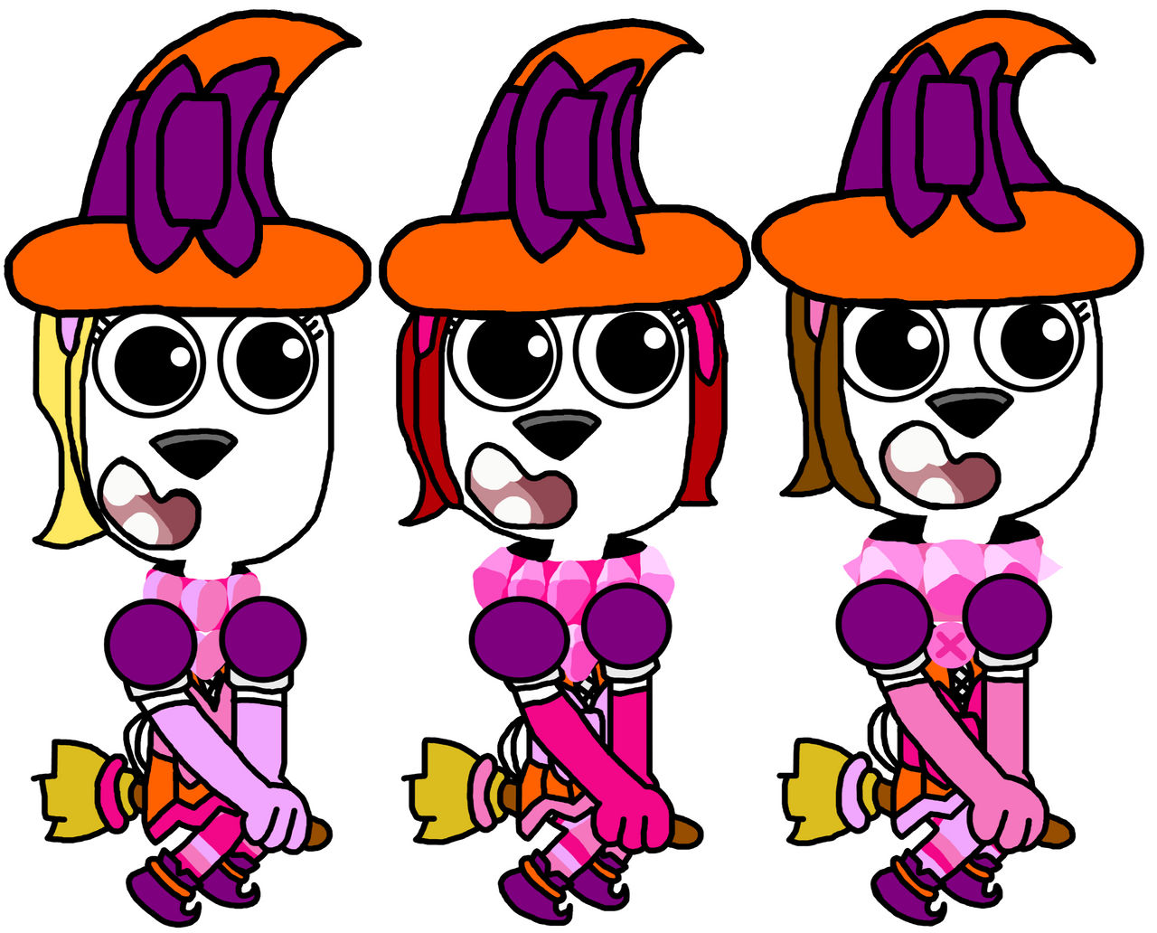 Triple D Dalmatian in Witch Costumes by PaintRubber38 on DeviantArt