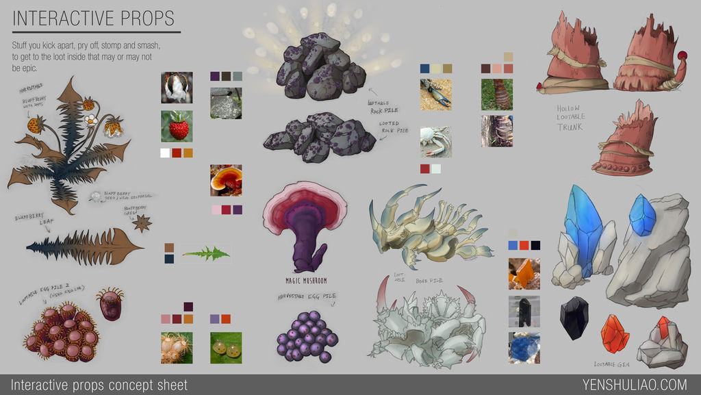 Environment Concept Art - Mushroom Forest sheet 04