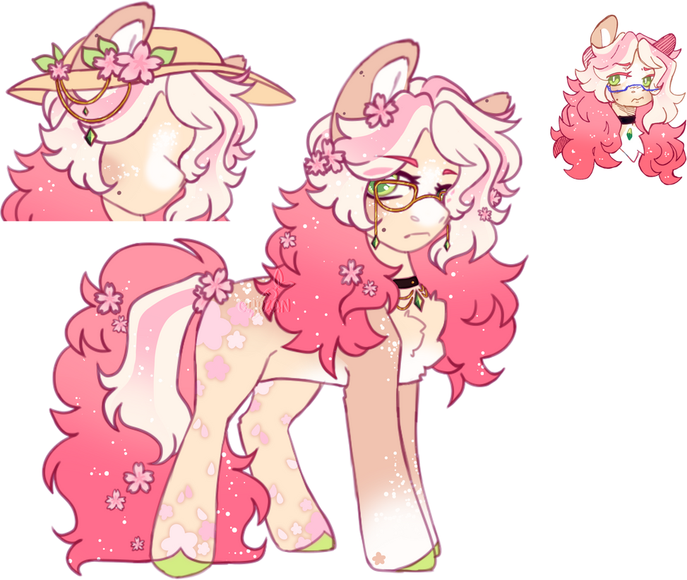 Cherry Blossom Lady | redesign by chrzaan on DeviantArt