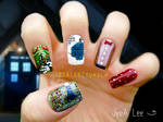 The Doctor, The Widow, And The Wardrobe | Nail Art by jeealee