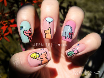 Classic Winnie The Pooh And Friends Nails