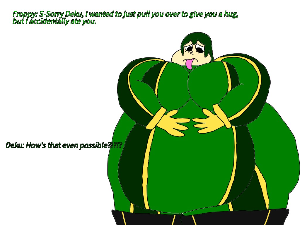 Tsuyu accidentally vores Isuku by Butterfox99 on DeviantArt