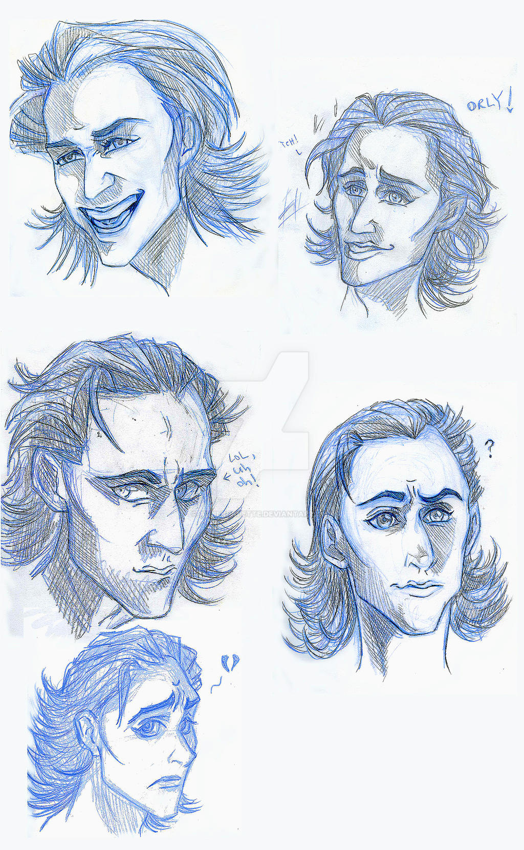 Cartoon Loki faces, Avengers