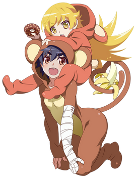 Shinobu  Kanbaru Suruga Monkey - Monogatari Series