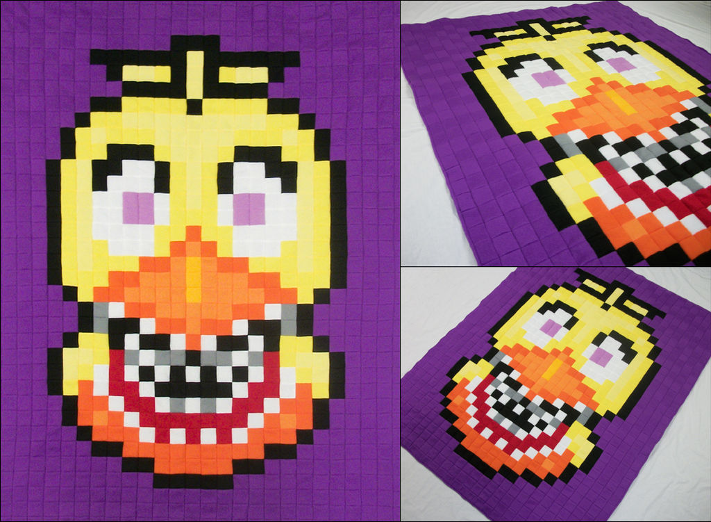 Pixel Chica Blanket by PrettyKitty