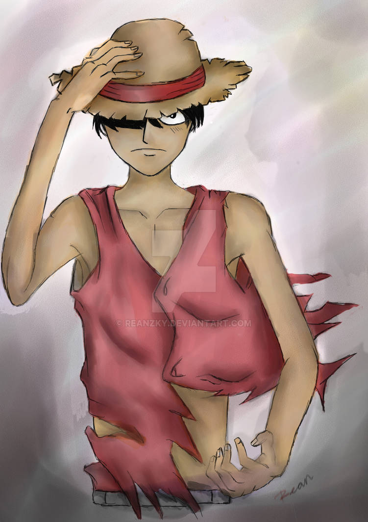 monkey d. luffy- straw hat captain by nectp on... don't mess up with straw-hat luffy by reanzky on DeviantArt