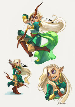 Cartoon Elven Archer