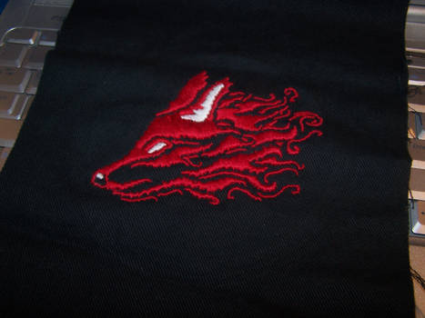 Wolf's Head Embroidery