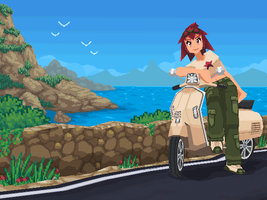 Vespa girl