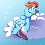 Sleeping Rainbow Dash by Butterscotch25