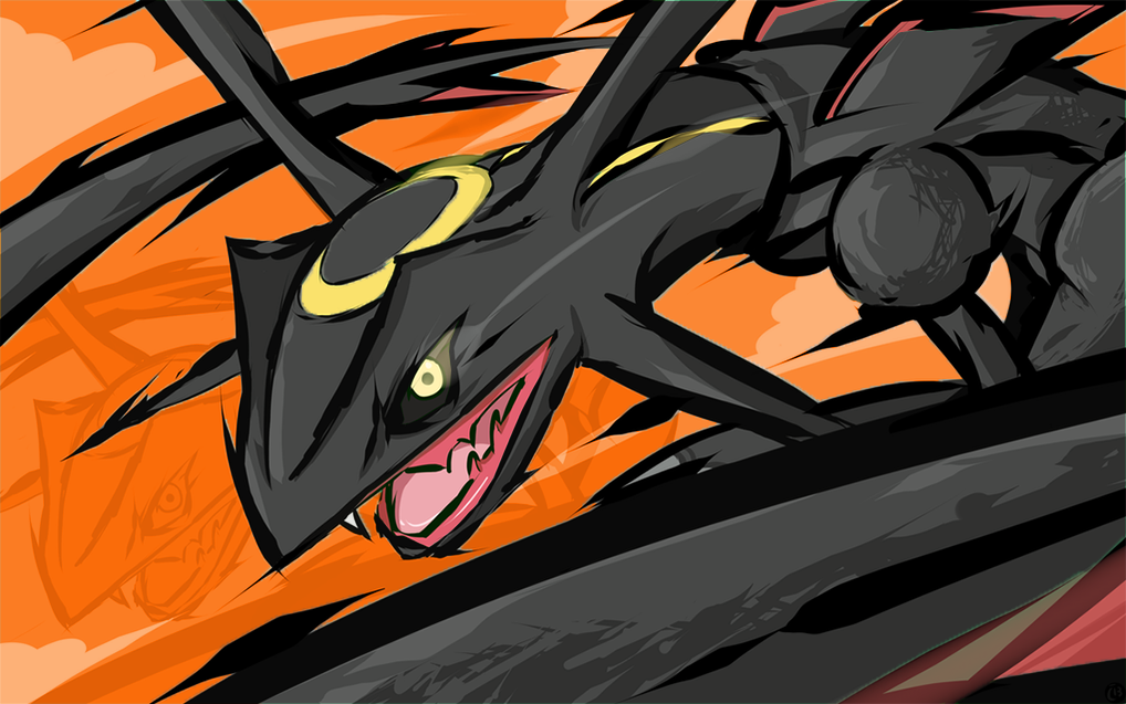 Shiny Rayquaza (commission) by dragonceleshart on DeviantArt