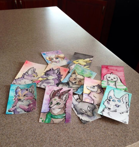 A whole lot of ACEO cards :D