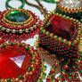 Beaded Christmas Tree Pendants1