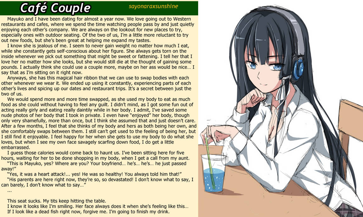 TG Caption - Cafe Couple by sayonaraxsunshine on DeviantArt
