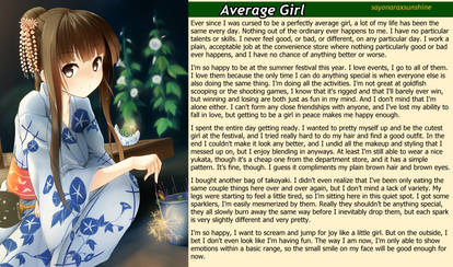 TG Caption - Average Girl