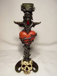 Sword on Skull Candle Holder