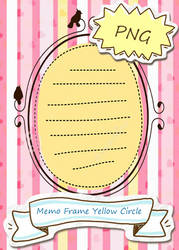 [ PNG ] Memo Frame Yellow Circle