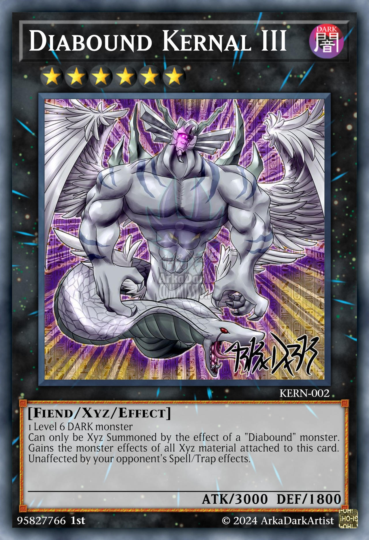 diabound yugioh card Yu-Gi-Oh! - Kernel - LED5-EN008 - Common - 1st Edition Diabound Kernal III by JoblessGameDev