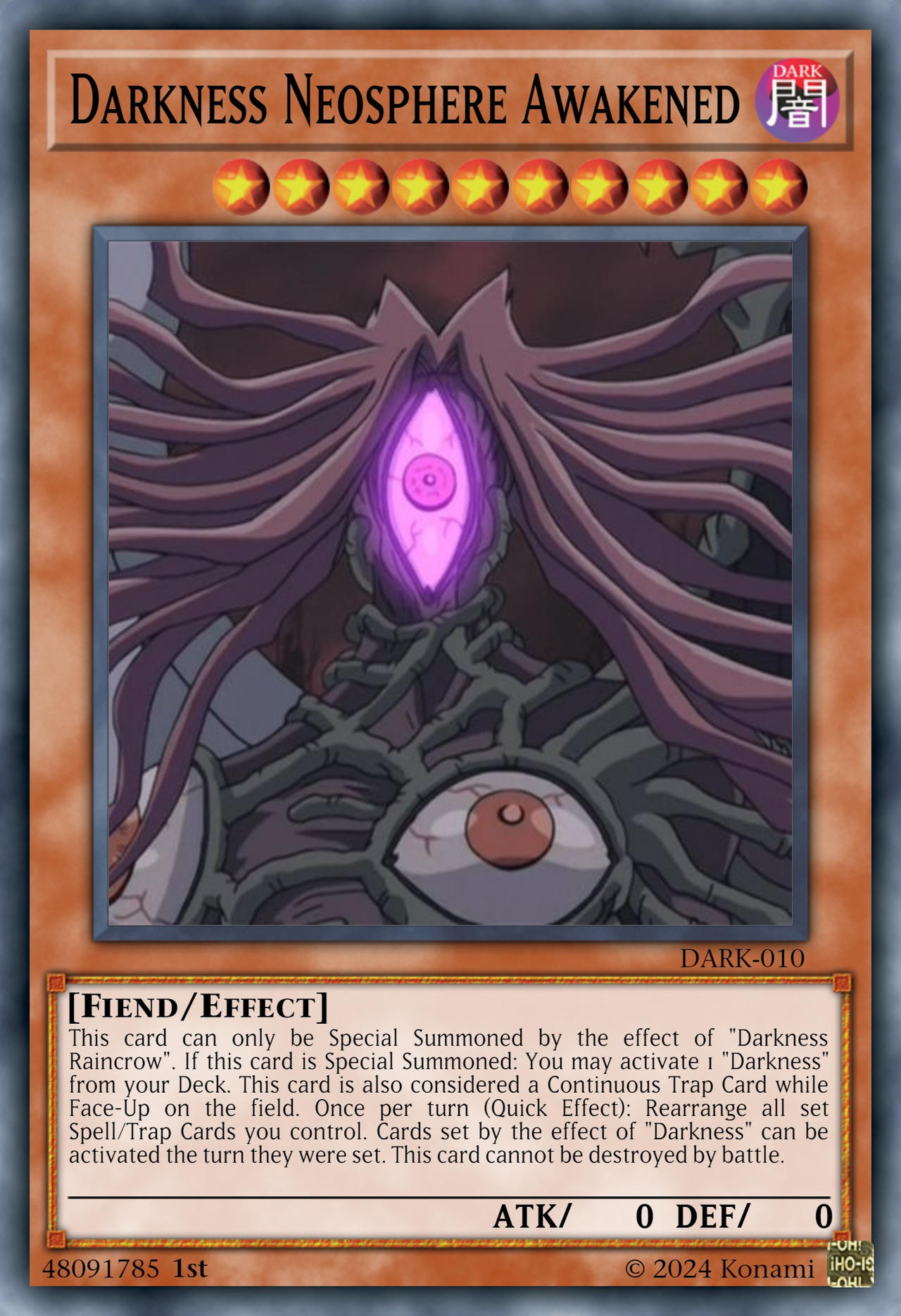 yugioh darkness neosphere deck Turbo Pack Booster Five Single Card Common TU05-EN016 Darkness Neosphere Awakened by JoblessGameDev