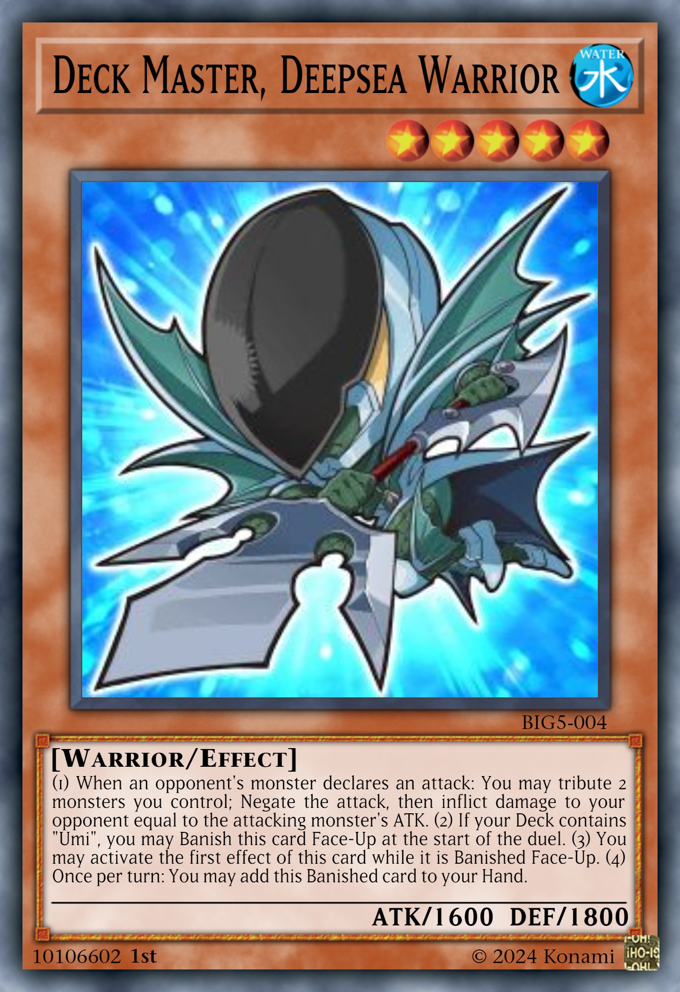 Deck Master, Deepsea Warrior by JoblessGameDev on DeviantArt Deck Master, Deepsea Warrior by JoblessGameDev on DeviantArt