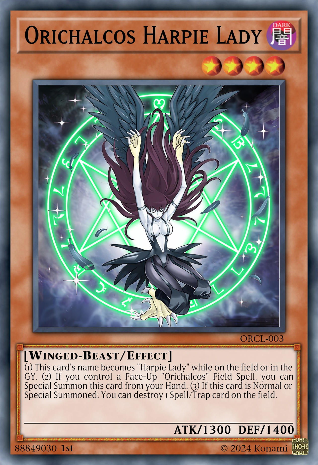 yugioh card harpie lady TOCH-IT002 - Toon Harpie Lady - Collector's Rare - Toon Chaos