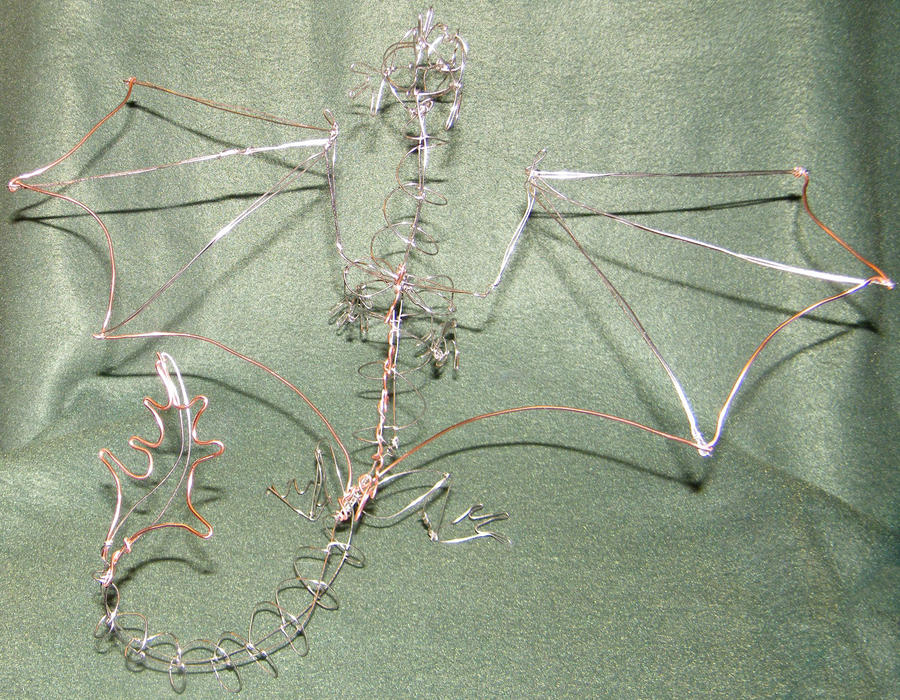 Wire dragon sculpture