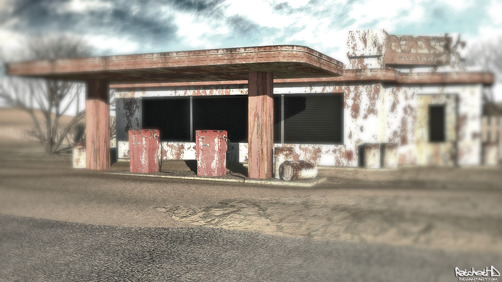 Old fuel station