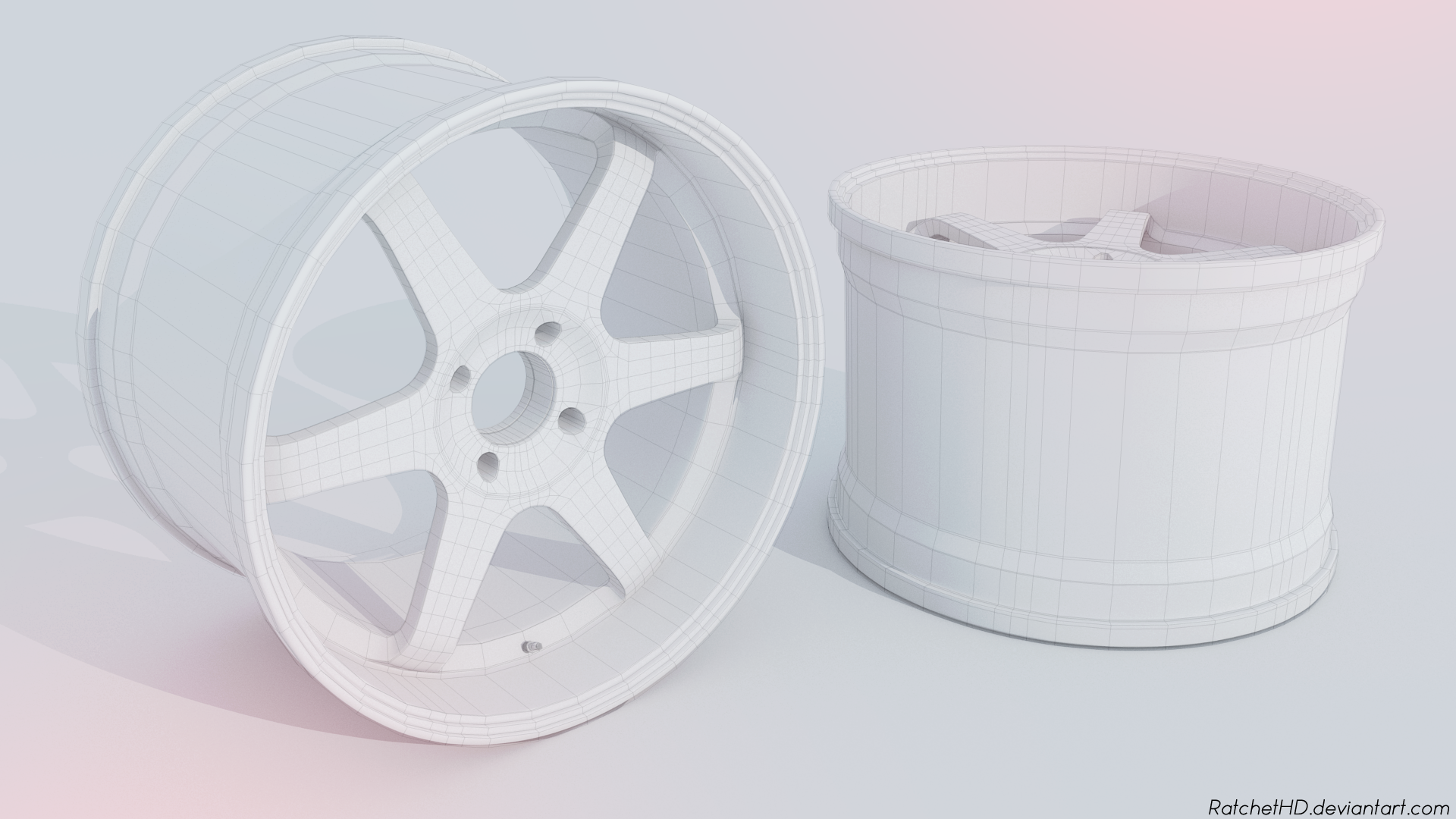 Volk racing rims - clay render