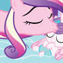 Princess Cadence kissing Flurry Heart