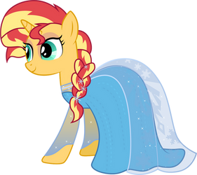 Sunset Shimmer as Elsa by CloudyGlow