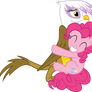 Pinkie Pie hugging Gilda