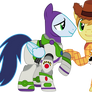 Soarin' and Braeburn as Buzz and Woody