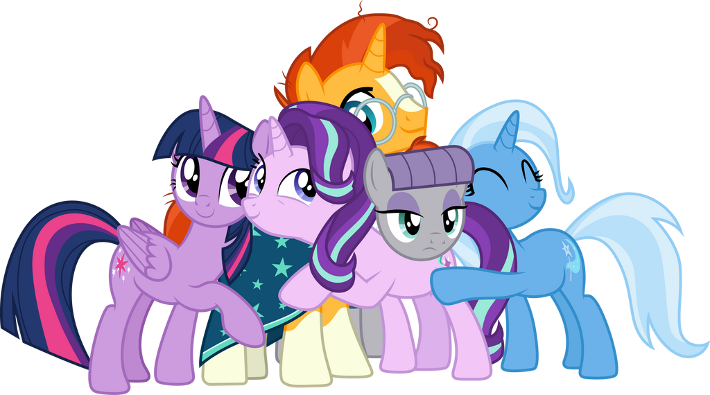 Starlight Glimmer and friends by CloudyGlow