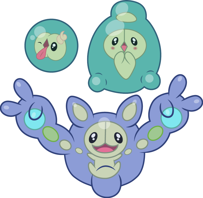 shiny Solosis and evolutions by CloudyGlow on DeviantArt
