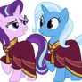 Starlight Glimmer and Trixie in robes