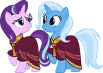 Starlight Glimmer and Trixie in robes