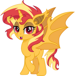 Sunset Shimmer bat pony