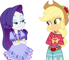 Boho-chic Rarity and Applejack