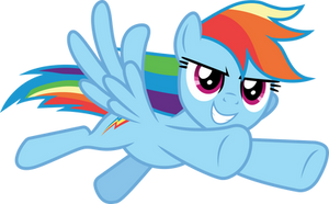 Rainbow Dash flying