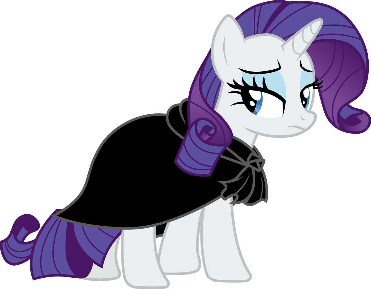 Black Rarity Rarity in a black cloak by CloudyGlow on DeviantArt