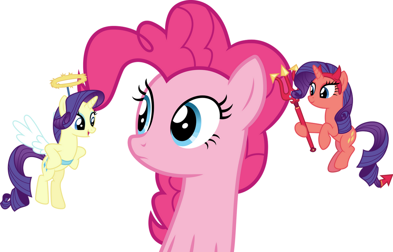 Angel Rarity and Devil Rarity by CloudyGlow on DeviantArt