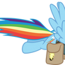 Rainbow Dash soaring in her bomber jacket