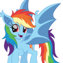 Rainbow Dash bat pony