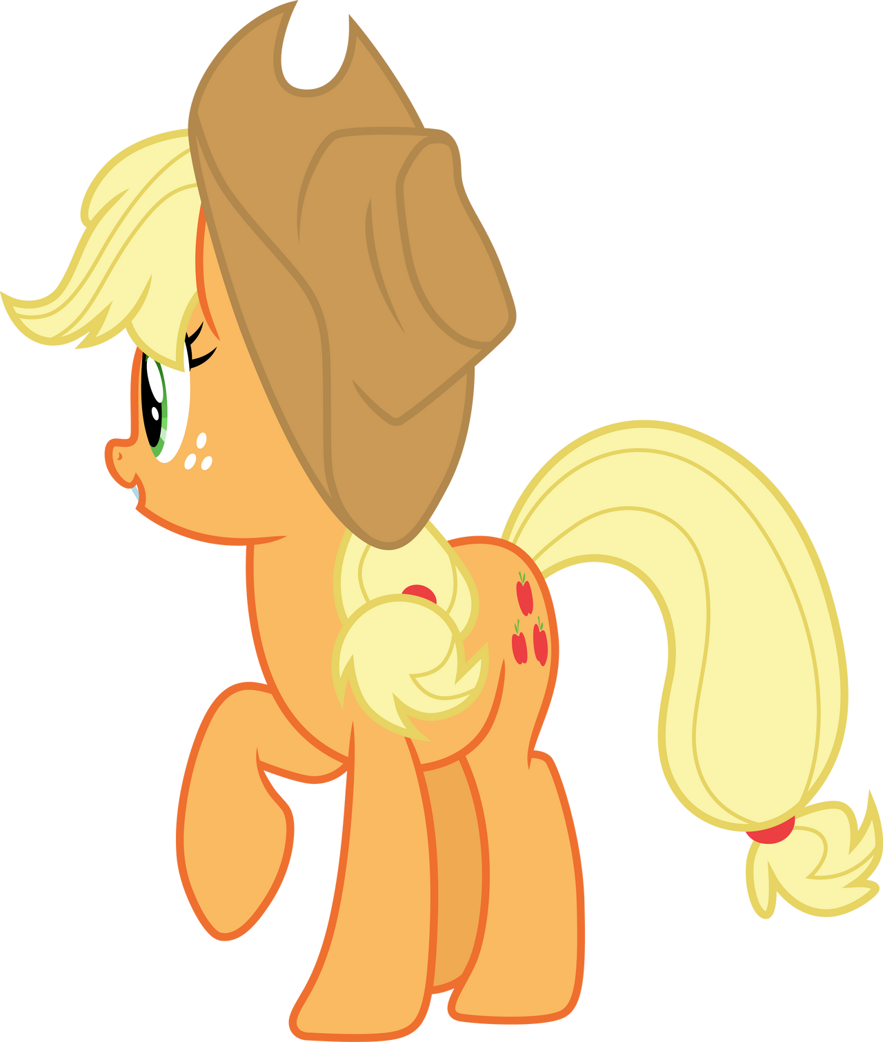 Applejack back by CloudyGlow on DeviantArt