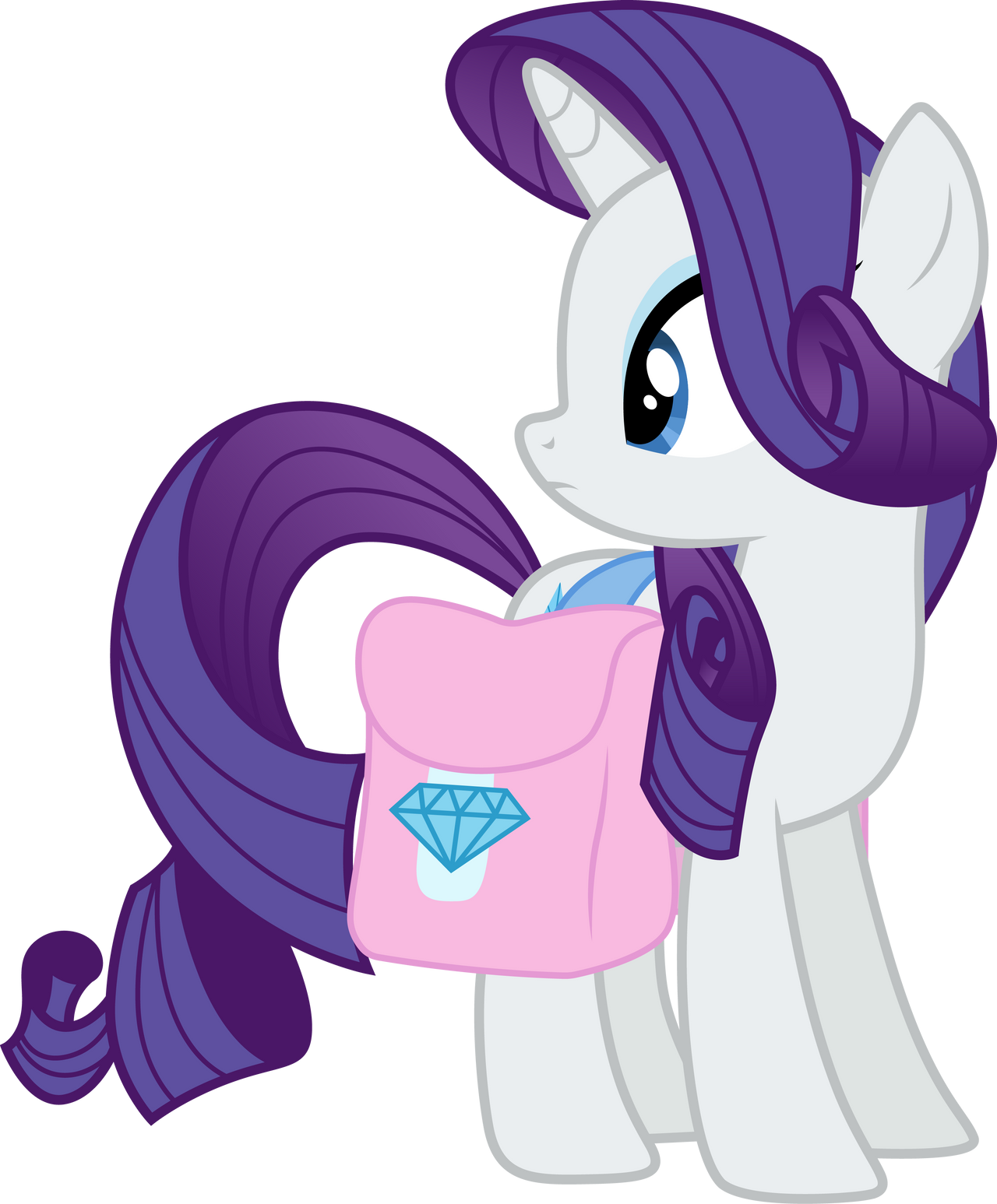 Rarity with saddlebags by CloudyGlow on DeviantArt