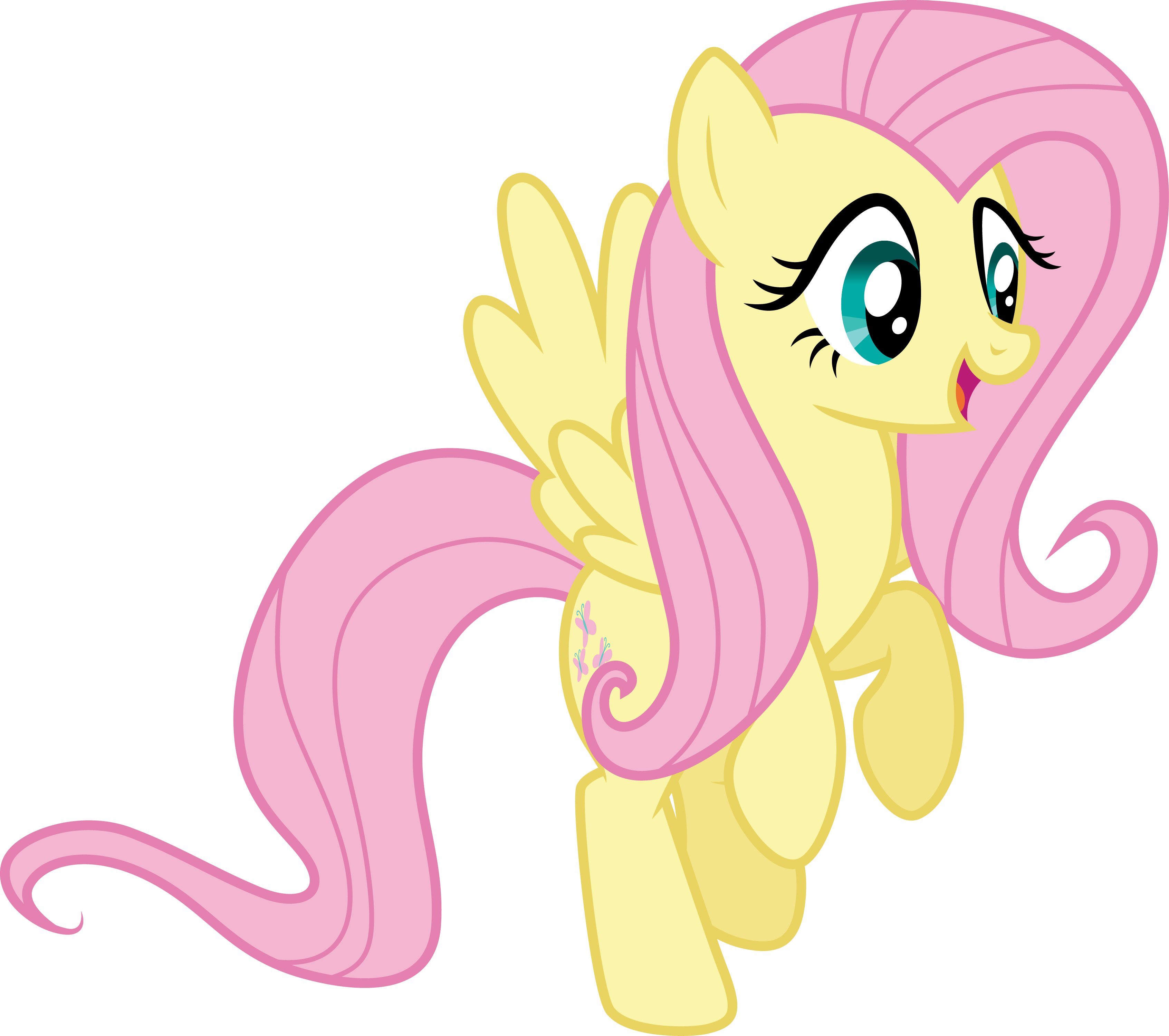Fluttershy hovering vector by CloudyGlow on DeviantArt
