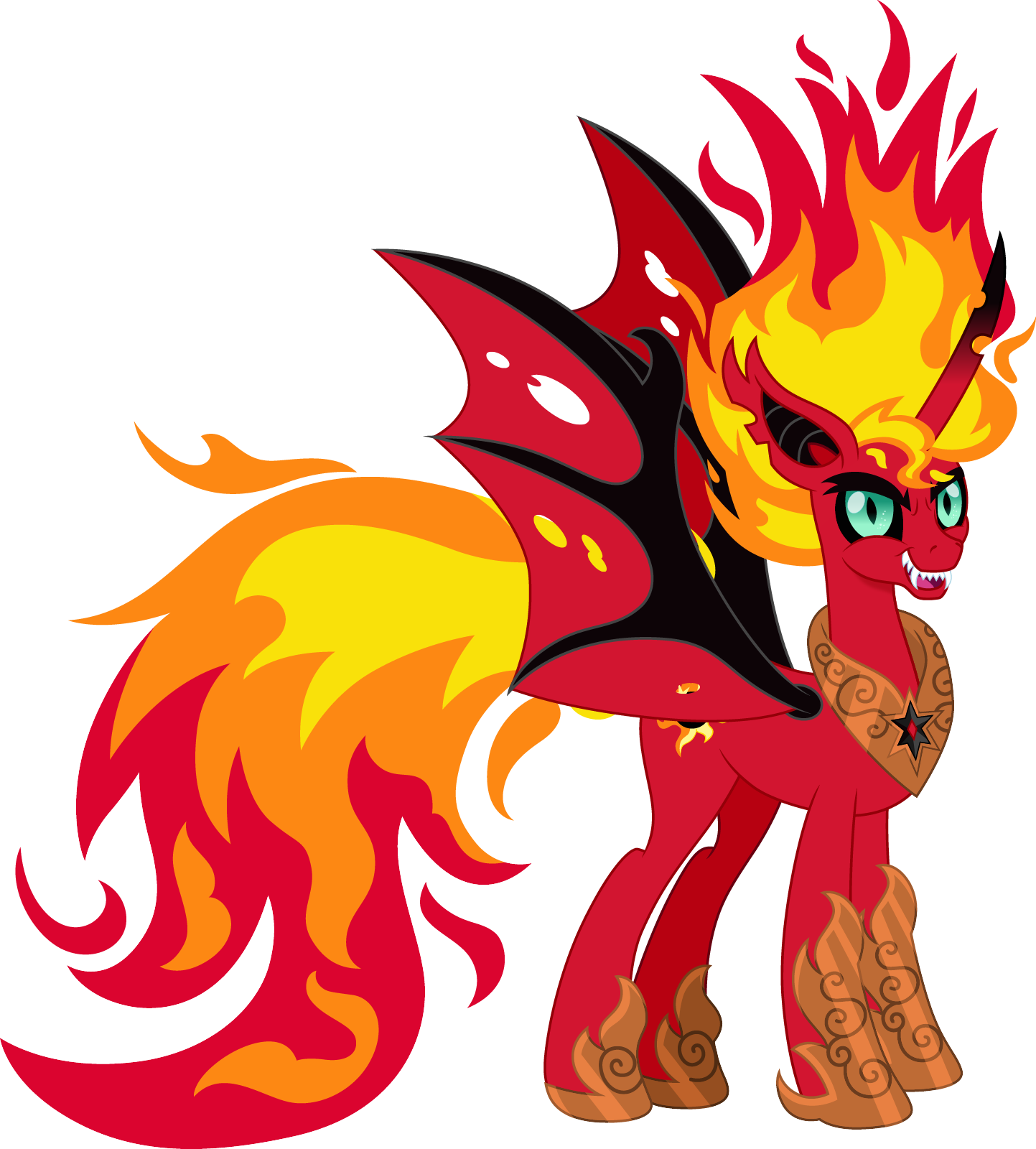 Demon Sunset Shimmer pony by CloudyGlow on DeviantArt